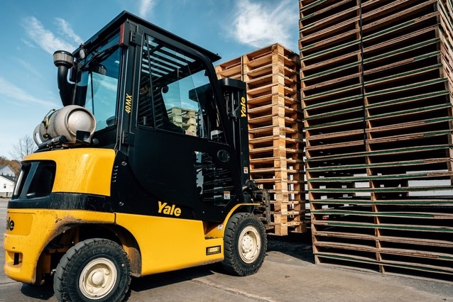 pallets being loaded